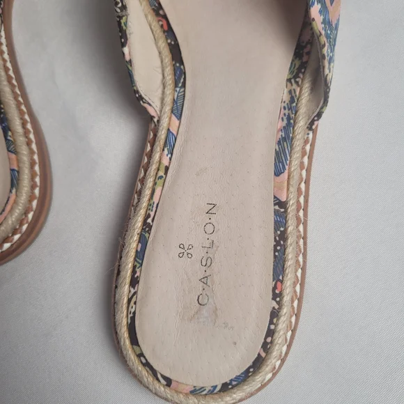 Caslon Boho Slipon Slide Sandal Bow Detail Hardsole Size 9.5M - Picture 6 of 8